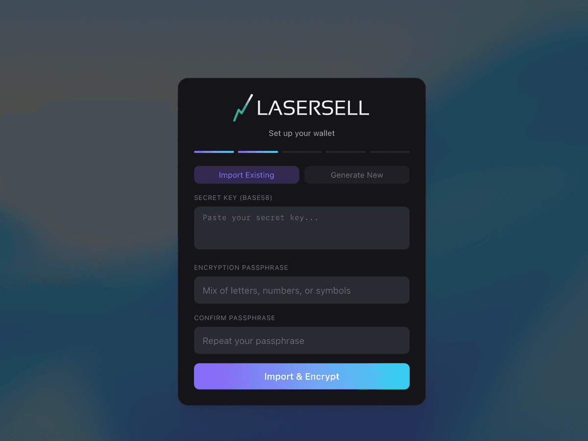 Import a wallet